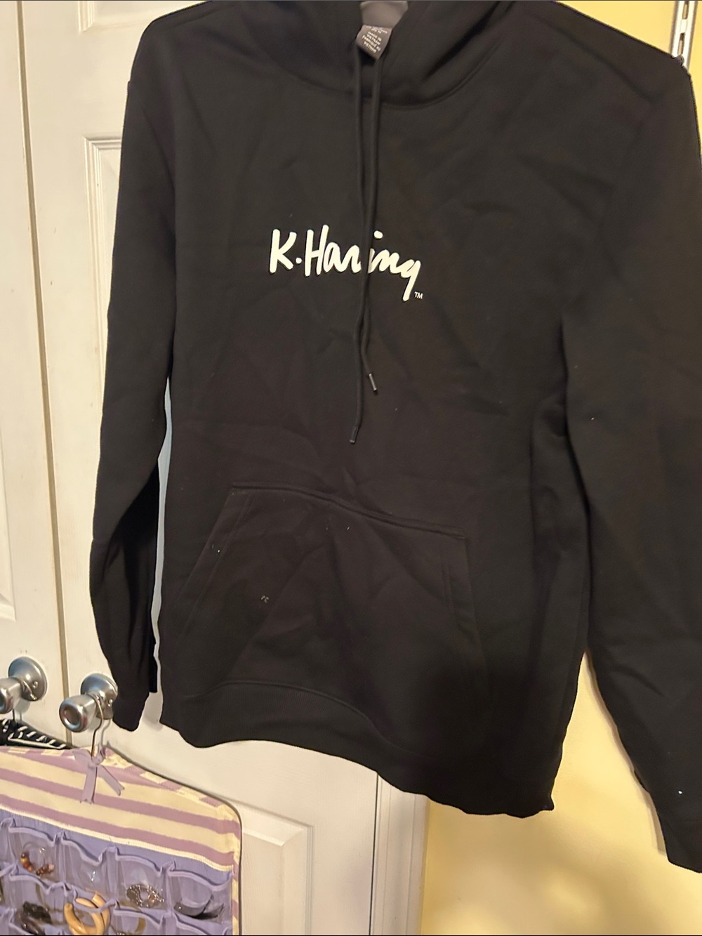 H&M Black K. Haring Logo Hoodie
